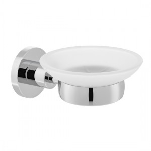 Vado ELE-182-C/P Elements Frosted Glass Soap Dish & Holder  