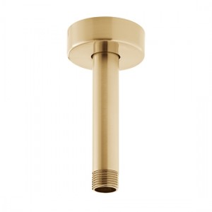 Individual by Vado Ceiling Mounted Shower Arm 100mm (4 inch) Round Brushed Gold [IND-CMA/RO/4IN-BRG]