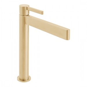 Individual by Vado Edit Tall Mono Basin Mixer Tap (Single Taphole) Brushed Gold [IND-EDI100E/SB-BRG]