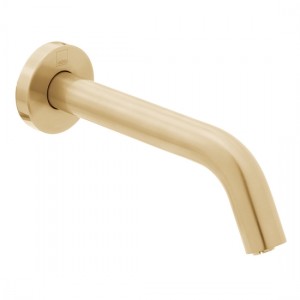 Individual by Vado I-Tech Infra-Red Wall Mounted Basin Mixer Spout Brushed Gold [IND-IRWSPOUT-BRG]