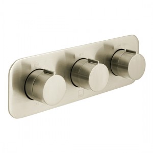 Individual by Vado - IND-T128/3-H-ALT-BRN Altitude Tablet Thermo Shower Valve 3 Outlet with All-Flow Brushed Nickel