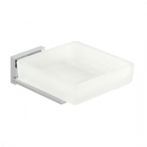 Vado LEV-182-C/P Level Frosted Glass Soap Dish & Holder  