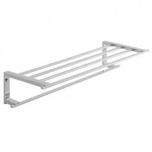 Vado Level Towel Shelf with Towel Rail 550mm (22 inch) Chrome [LEV-185B-C/P] 