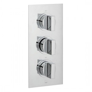 Vado Notion DX Thermo Shower Valve 2 Outlets & 3 Handles Chrome [NOT-128D/2-C/P]