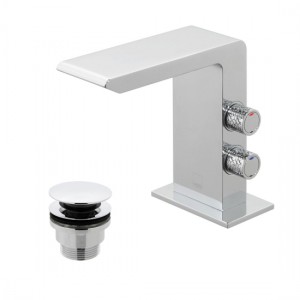Vado Omika Mono Basin Mixer Tap with Universal Waste (Single Taphole) Chrome [OMI-100/CC-C/P]