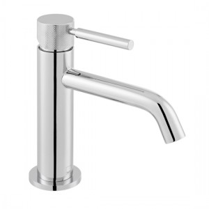 Vado Origins Slimline Mono Basin Mixer Tap with Knurled Accents (Single Taphole) Chrome [ORI-200/SB-CPK]