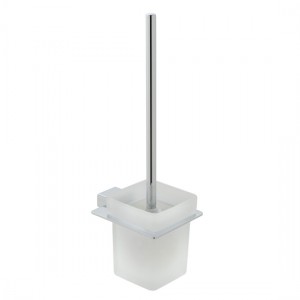 Vado Phase Toilet Brush & Frosted Glass Holder Chrome [PHA-188-C/P]