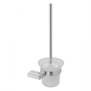 Vado Photon Toilet Brush & Frosted Glass Holder Chrome [PHO-188-C/P]