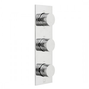 Vado Tablet Omika Thermo Shower Valve 3 Outlets & 3 Handles (Vertical) Chrome [TAB-128/3-OMI-C/P]