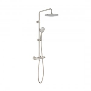 Individual by Vado Adjustable Thermo Shower Column (Round) Brushed Nickel [IND-149RRK-RO-BRN]
