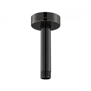 Individual by Vado Omika Noir Ceiling Mounted Shower Arm 100m (4 inch) Round Polished Black [IND-CMA/RO/4IN-PB]