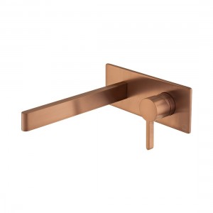 Individual by Vado Edit Wall Mounted Basin Mixer Tap with 200mm Spout Brushed Bronze [IND-EDI109S/A-BRZ]