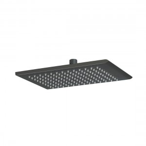 Individual by Vado Omika Noir Rectangular Shower Head 300 x 200mm (12x8 inch) Polished Black [IND-OMI/HEAD-PB]