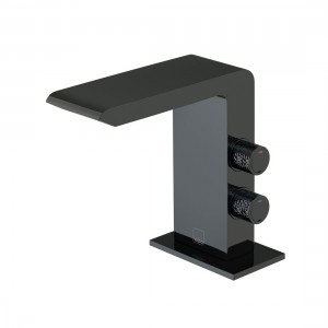 Individual by Vado Omika Noir Basin Mixer Tap Polished Black [IND-OMI100/SB-PB]