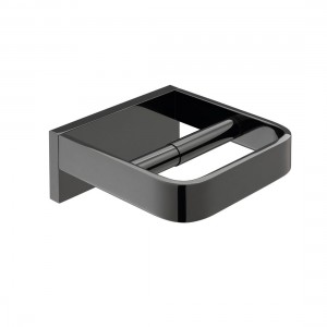 Individual by Vado Omika Noir Closed Toilet Roll Holder Polished Black [IND-OMI180-PB]