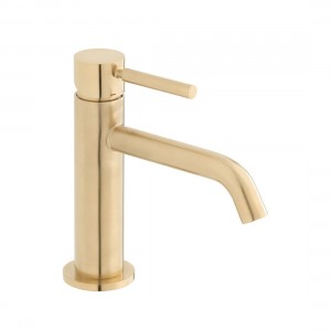 Individual by Vado Origins Slimline Tall Mono Basin Mixer Tap (Single Taphole) Brushed Gold [IND-ORI200E/SB-BRG]