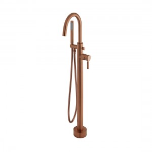 Individual by Vado Origins Floor Mounted Bath Mixer Tap with Shower Kit Brushed Bronze [IND-ORI233-BRZ]