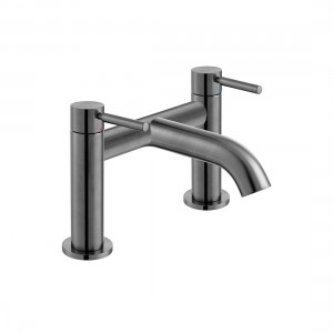 Individual by Vado Origins Deck Mounted Bridge Bath Filler Tap Brushed Black [IND-ORI237-BLK]