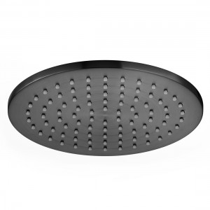 Individual by Vado Nebula Shower Head 200mm (8 inch) Round Brushed Black [IND-RO/20-BLK]