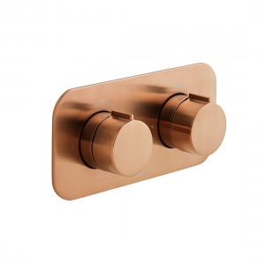 Individual by Vado Tablet Altitude Thermo Shower Valve 2 Outlets & 2 Handles (Horizontal) Brushed Bronze [IND-T148/2-H-ALT-BRZLK]