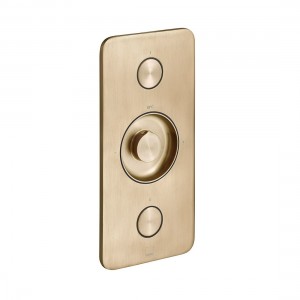 Individual by Vado Zone Thermo Shower Valve 2 Outlets & 2 Push Buttons (Vertical) Brushed Gold [IND-Z128/2-BRG]
