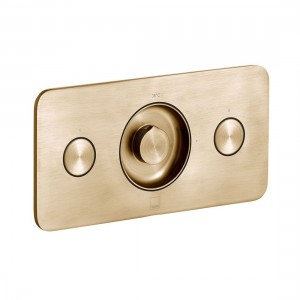 Individual by Vado Zone Thermo Shower Valve 2 Outlets & 2 Push Buttons (Horizontal) Brushed Gold [IND-Z128/2-H-BRG]