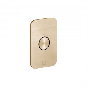 Individual by Vado Zone Concealed Stop Valve 1 Outlet & 1 Push Button  (Vertical) Brushed Gold [IND-Z143-BRG]