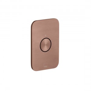 Individual by Vado Zone Concealed Stop Valve 1 Outlet & 1 Push Button  (Vertical) Brushed Bronze [IND-Z143-BRZ]