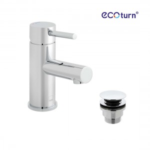Vado Zoo Mono Basin Mixer Tap with Universal Waste & Ecoturn Technology (Single Taphole) Chrome [ZOO-100FW/CC-CP]