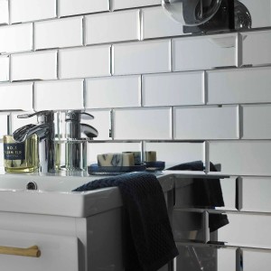 Verona Lumiere Mosaic Wall Tile (Brick Style) 305 x 305mm Mirror [G30238]
