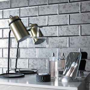 Verona Lumiere Mosaic Wall Tile (Brick Style) 305 x 305mm Antique Mirror [G30239]