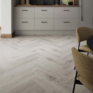 Verona ClickLux Herringbone SPC Flooring 630 x 126mm (28 Pack) Limed Oak [L10053]