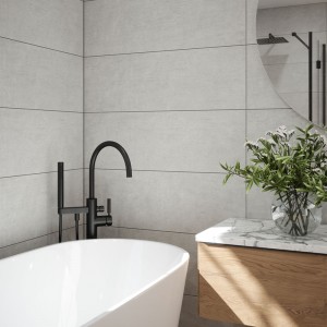 Verona Brooklyn Ceramic Wall Tile 900 x 300mm Matt Grey [P10546]