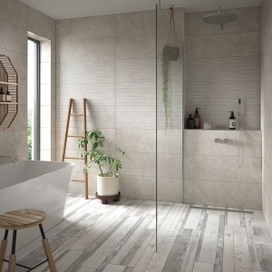 Verona Pueblo Ceramic Wall Tile 900 x 300mm Grey Decor [P10553]