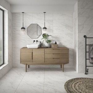 Verona Terma Porcelain Floor & Wall Tile 600 x 600mm White [P12136]