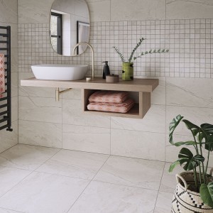 Verona Earthsong Mosaic Floor & Wall Tile 300 x 300mm White [P12399]