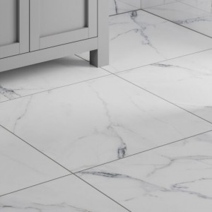 Verona Hannah Porcelain Floor & Wall Tile 600 x 300mm Polished White [P12615]