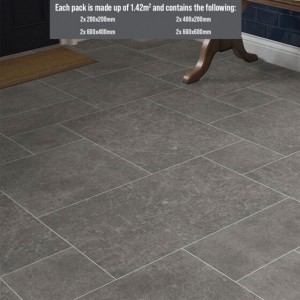 Verona Luciana Porcelain Floor & Wall Tile Modular Opus Pack 1.42m2 Slate [P12647]