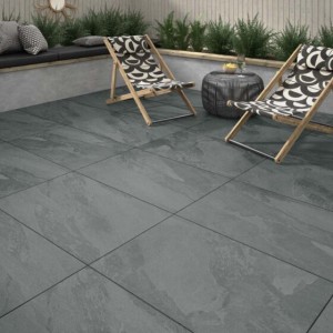 Verona Wilsden Porcelain Floor Tile 900 x 600mm Slate Black [P12664]