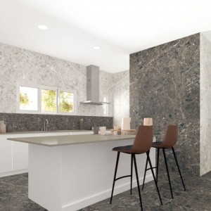 Verona Caprice Porcelain Floor & Wall Tile 1200 x 600mm Black [P12988]