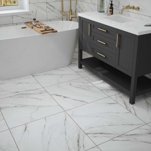 Verona Waldorf Porcelain Floor & Wall Tile 600 x 600mm White (Marble Effect) [P13514]