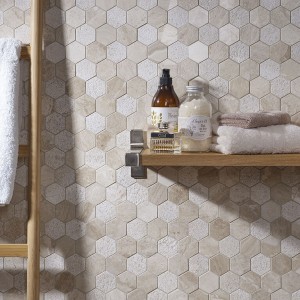 Verona Vanilla Hexagonal Mosaic Floor & Wall Tile 295 x 260mm Cream [S20124]