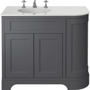 Heritage Wilton 1000mm Corner Left Hand - Graphite [BASIN,WORKTOP AND TAPS NOT INCLUDED]