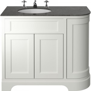 Heritage Wilton 1000mm Corner Left Hand - Chantilly [BASIN, WORKTOP AND TAPS NOT INCLUDED]
