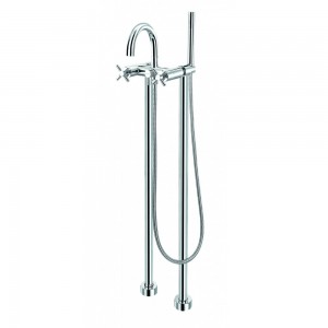 Flova XLTBSM XL Floorstanding Tall Bath & Shower Mixer with Shower Set Chrome