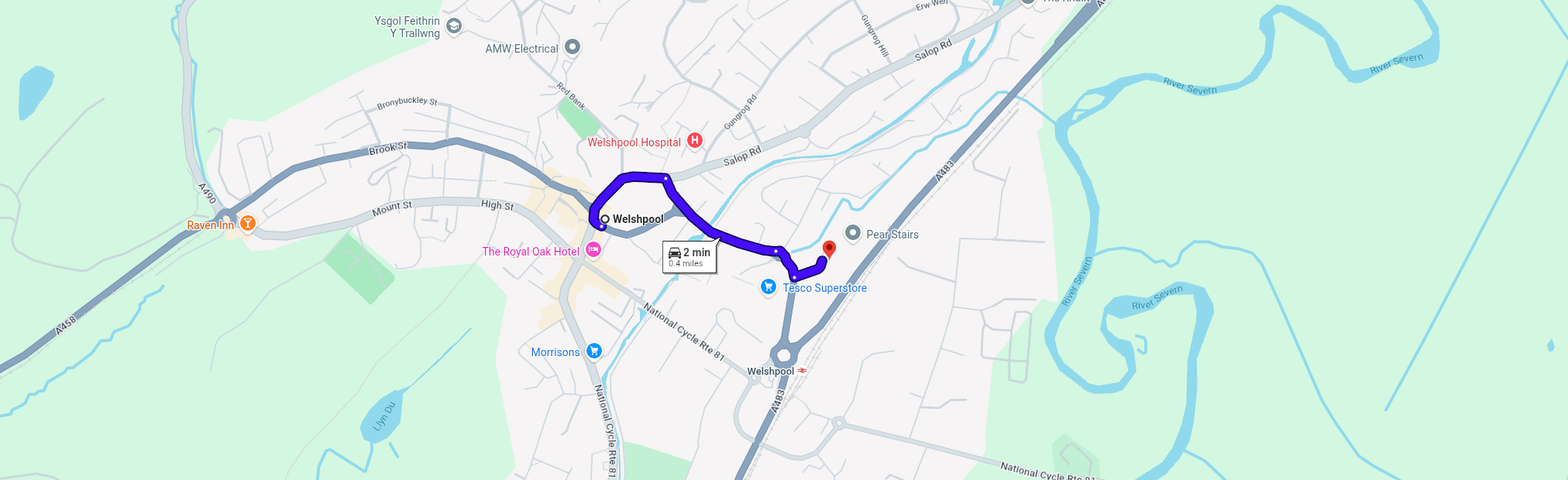 Directions to Welshpool Branch Directions to Welshpool Branch