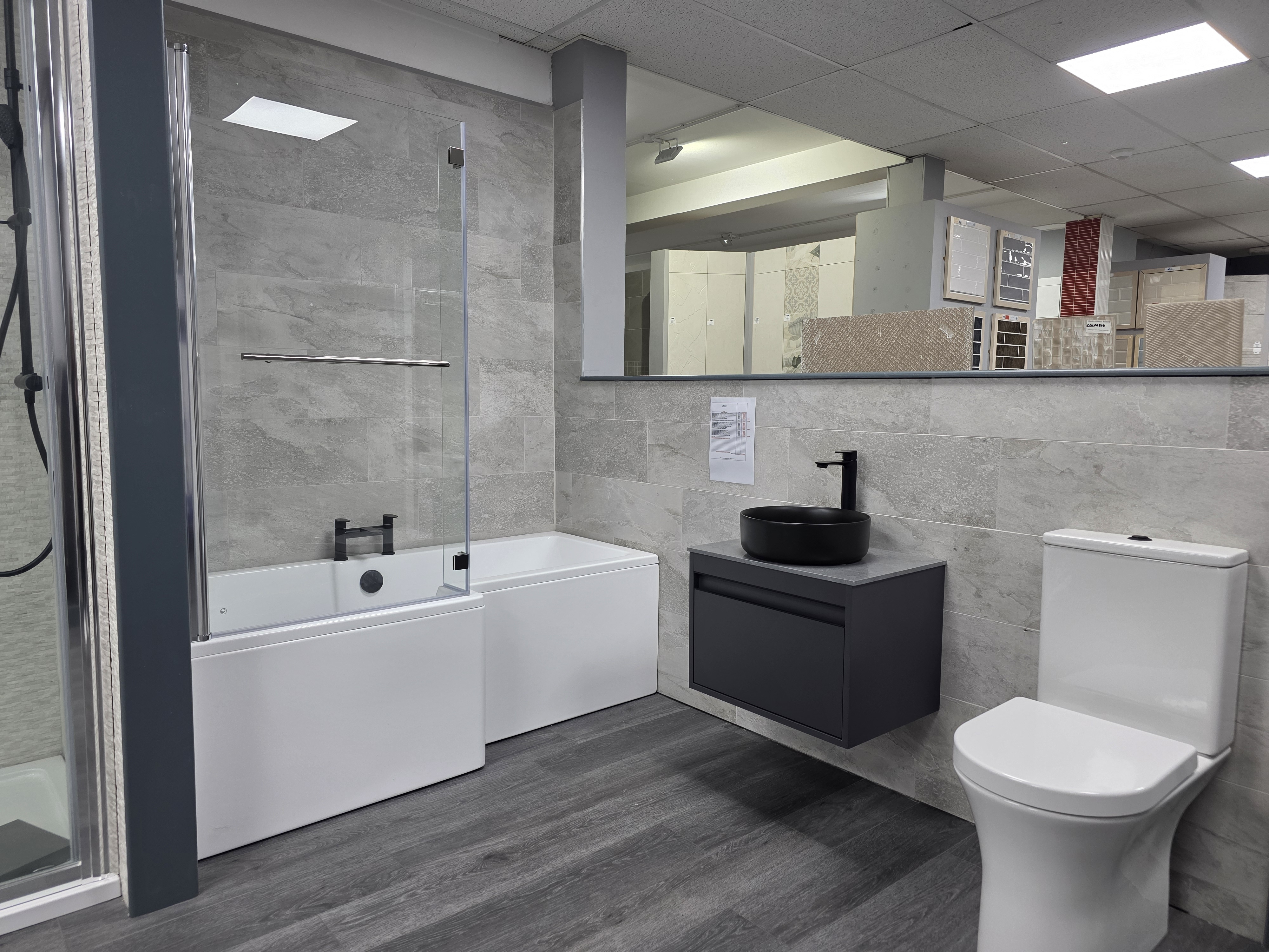 White Bathroom Suite in our Welshpool Branch White Bathroom Suite in our Welshpool Branch